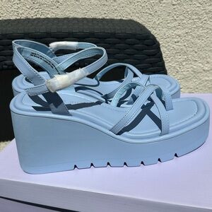 Madden girl baby blue vault wedges